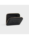 Cuir Triomphe Compact Smooth Calfskin Half Wallet Black - CELINE - BALAAN 5