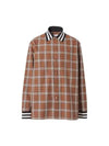 Collar Check Long Sleeve Shirt Brown - BURBERRY - BALAAN 2