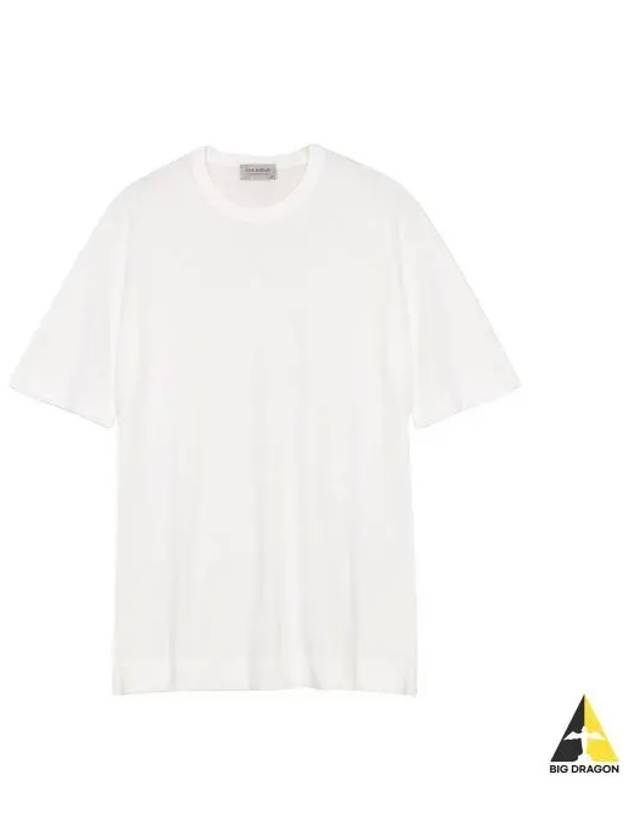 24 Lorca White Short Sleeve Knit - JOHN SMEDLEY - BALAAN 1