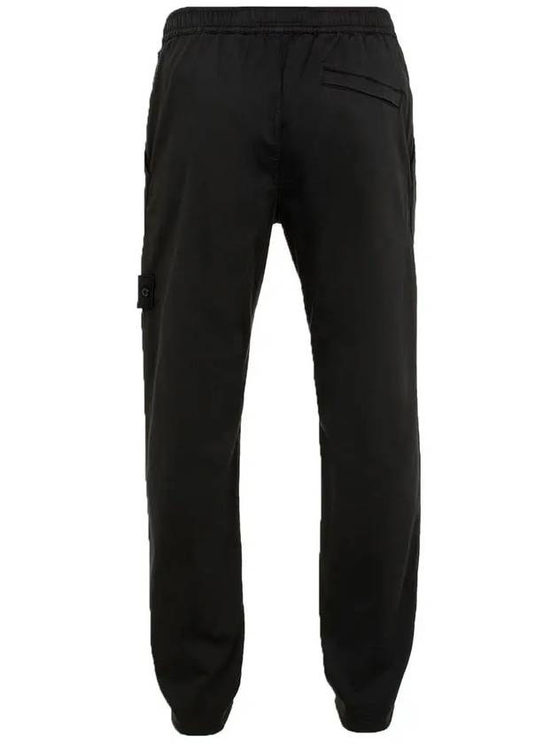 Ghost Piece Stretch Cotton Lyocell Satin Cargo Pants Black - STONE ISLAND - BALAAN 4