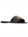 Logo Eleanor Slippers Black - TORY BURCH - BALAAN 2