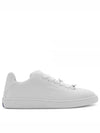 Debossed Logo Leather Low Top Sneakers White - BURBERRY - BALAAN 2