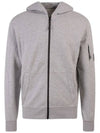 Light Fleece Lens Wappen Zip Up Hoodie Grey - CP COMPANY - BALAAN 3