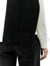 Signature Embroidered Logo Wool Muffler Black - A.P.C. - BALAAN 10