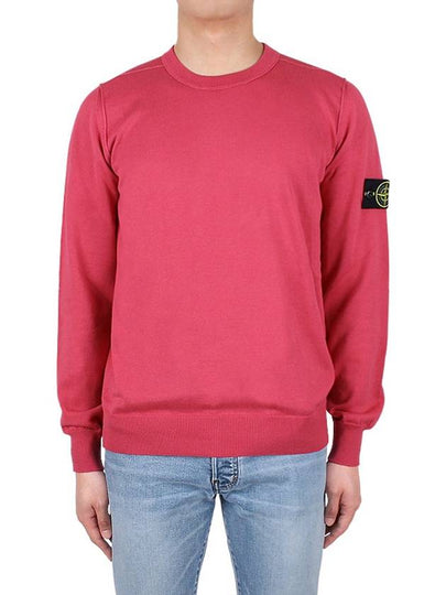 Logo Patch Knit Top Fuchsia - STONE ISLAND - BALAAN 2