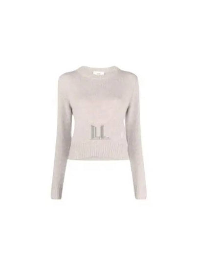 Heart Logo Cashmere Knit Top Beige - AMI - BALAAN 2