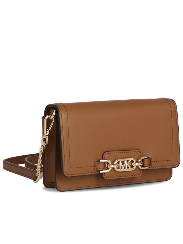 Heather Extra Small Leather Cross Bag Brown - MICHAEL KORS - BALAAN 4