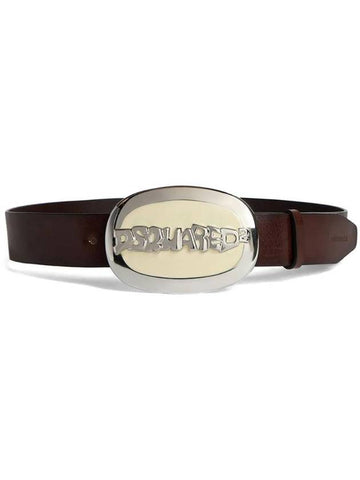 logo buckle leather belt BEM029312900001 - DSQUARED2 - BALAAN 1