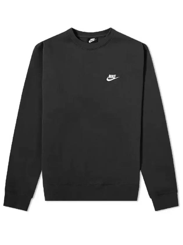 Sportswear Men's Club Fleece Crew Sweatshirt Black - NIKE - BALAAN 2