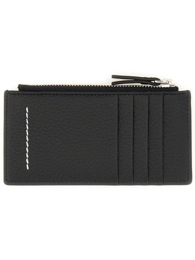 Embossed Logo Card Wallet Black - MAISON MARGIELA - BALAAN 3