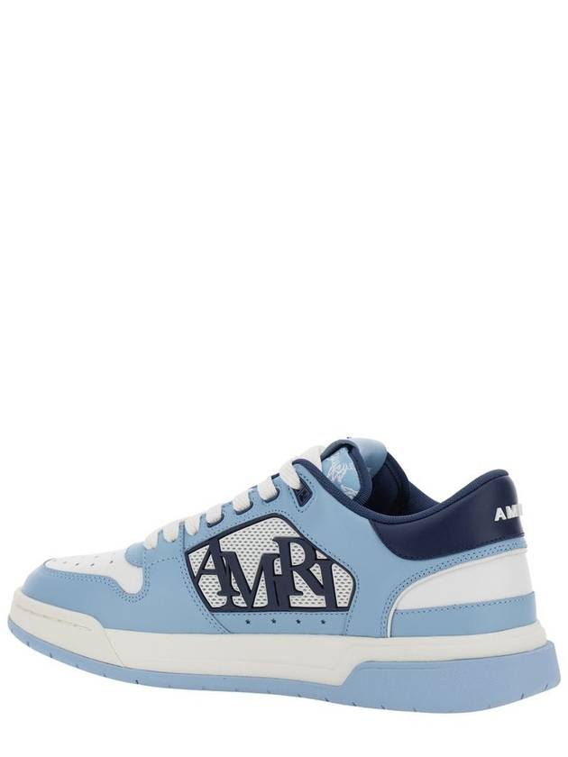 Light Blue Low Top Sneakers With Contrasting Logo Lettering In Cotton Man - AMIRI - BALAAN 3