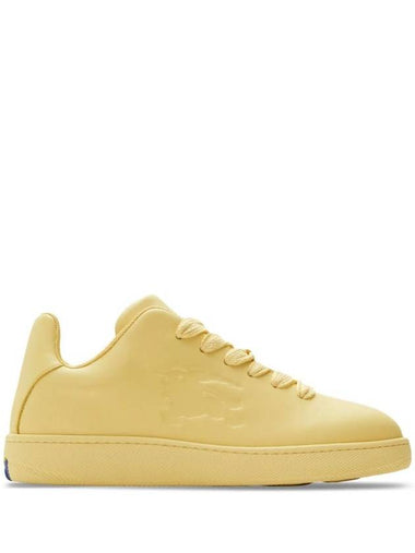 Box Leather Low-Top Sneakers Yellow - BURBERRY - BALAAN 1