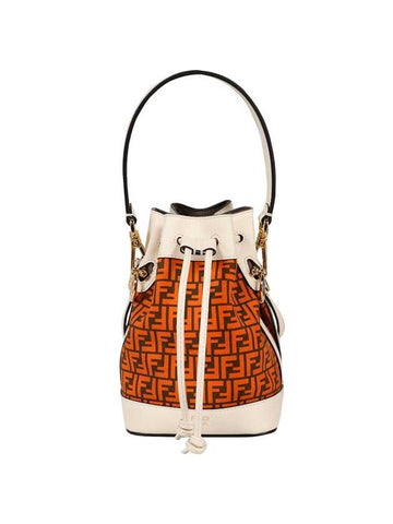 Mon Tresor FF Logo Bucket Bag Brown - FENDI - BALAAN 1