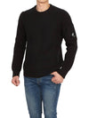 Men's Lens Detail Crew Neck Knit Top Black - CP COMPANY - BALAAN 6