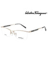 Eyewear Logo Rectangular Titanium Eyeglasses Silver - SALVATORE FERRAGAMO - BALAAN 2