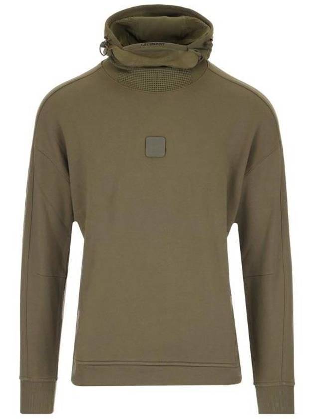 Logo Flag Brushed Hoodie Khaki - CP COMPANY - BALAAN 1