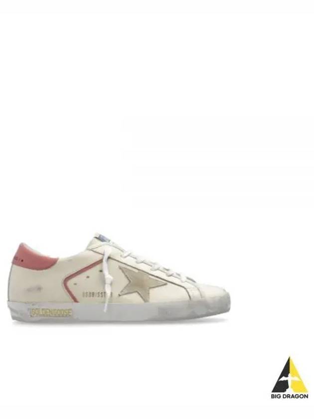 Superstar Pink Tab Low Top Sneakers Cream - GOLDEN GOOSE - BALAAN 2