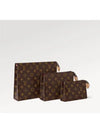 Trio Toilet Monogram Coated Canvas Pouch Bag Brown - LOUIS VUITTON - BALAAN 3