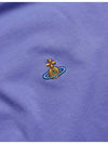 Embroidered Logo Short Sleeve T-Shirt Lilac - VIVIENNE WESTWOOD - BALAAN 3