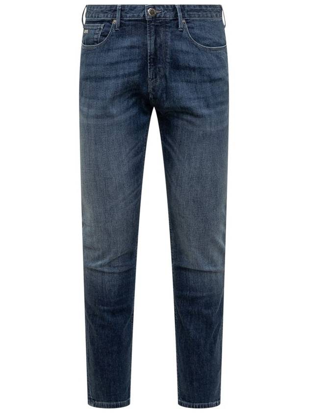 Men's Slim Fit Twill Melange Comfort Denim Jeans Blue - EMPORIO ARMANI - BALAAN 2