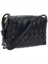 Intrecciato Loop Small Leather Cross Bag Black - BOTTEGA VENETA - BALAAN 5