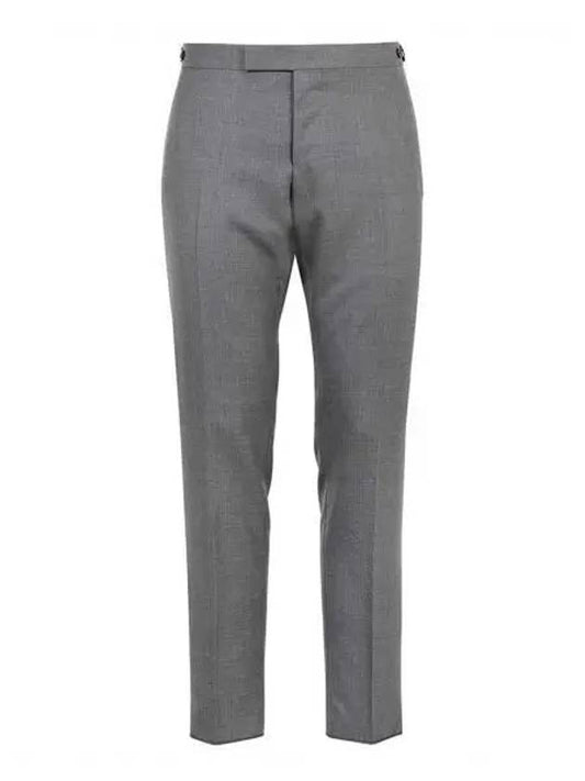 Low Rise Side Tab Wool Slacks Grey - THOM BROWNE - BALAAN 2