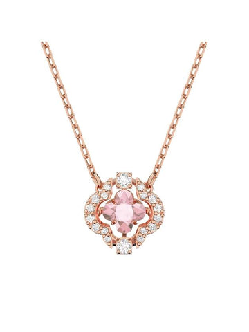 Sparkling Dance Clover Necklace Rose Gold - SWAROVSKI - BALAAN.