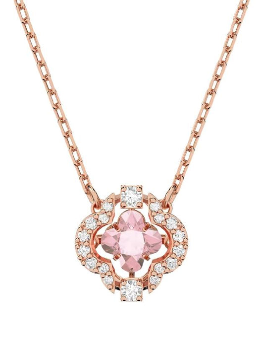 Sparkling Dance Clover Necklace Rose Gold - SWAROVSKI - BALAAN.