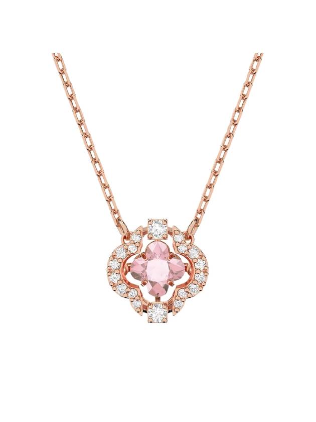 Una Sparkling Dance Clover Necklace Pink Rose Gold - SWAROVSKI - BALAAN 1