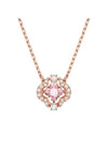 Una Sparkling Dance Clover Necklace Pink Rose Gold - SWAROVSKI - BALAAN 1