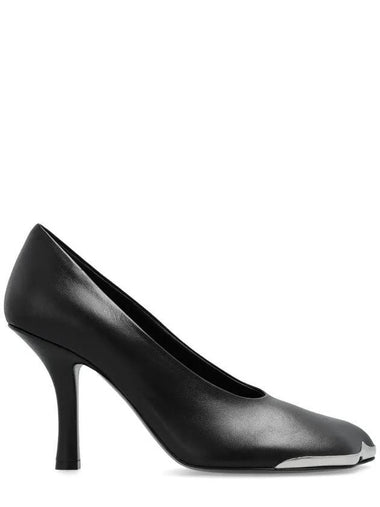 Duck Leather Pumps Black - BURBERRY - BALAAN 1