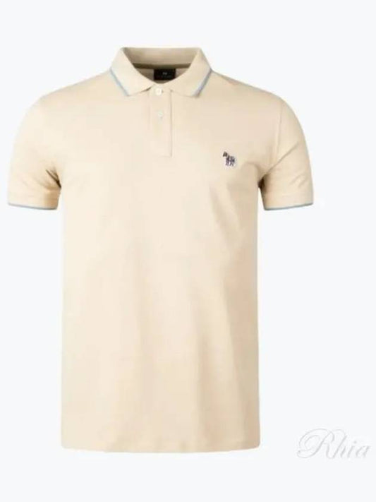 Zebra Logo Regular Fit Short Sleeve Polo Shirt Yellow - PAUL SMITH - BALAAN 2