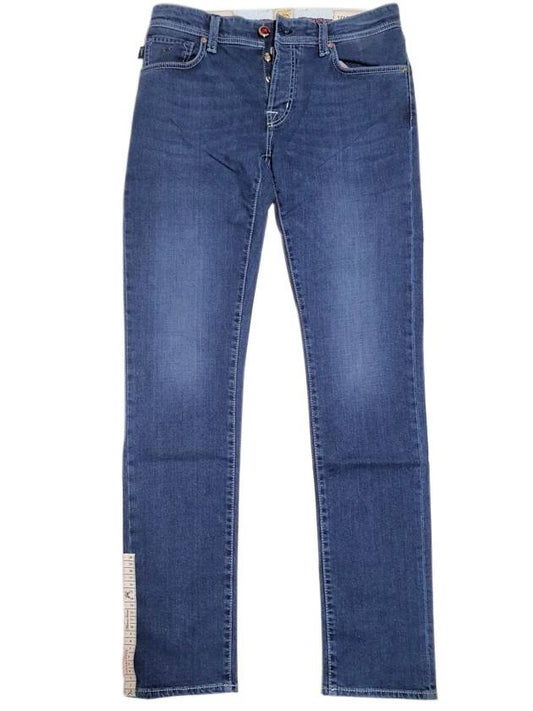 Men's NO S Line Denim Jeans Blue - TRAMAROSSA - BALAAN.