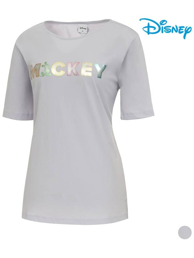 Lettering Printing Boat Neck Cotton Short Sleeve Round T-Shirt HL2LTS099 - DISNEY GOLF - BALAAN 1