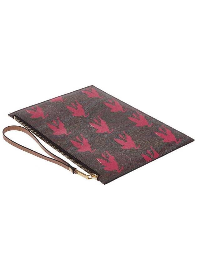 Paisley Pegasus Clutch Bag Brown Red - ETRO - BALAAN 5