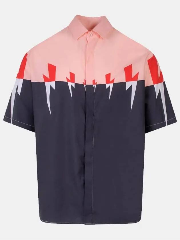 Lightning Bolt Short Sleeve Shirt - NEIL BARRETT - BALAAN 3