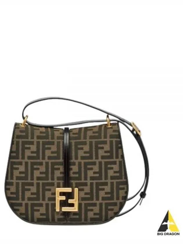 FF Logo Medium Shoulder Bag Brown - FENDI - BALAAN 2