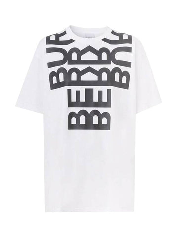 Logo Cotton Short Sleeve T-Shirt White - BURBERRY - BALAAN 1
