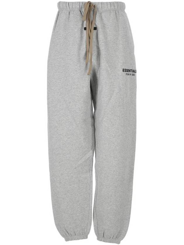 Essential Logo Tapered Fleece Track Pants Grey - FEAR OF GOD - BALAAN 1