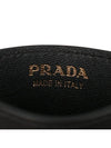 Logo Leather Card Wallet Black - PRADA - BALAAN 6