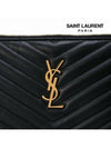 Gold Monogram Matelasse Clutch Bag Black - SAINT LAURENT - BALAAN 8