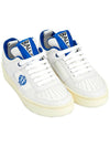 Riweira Embroidered Logo Low-Top Sneakers Blue White - BALLY - BALAAN 4