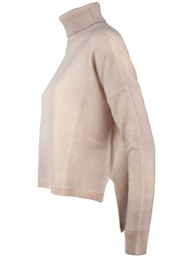 Base Antique Pink Extra Fine Merino Wool Turtleneck Sweater - BASE MILANO - BALAAN 3