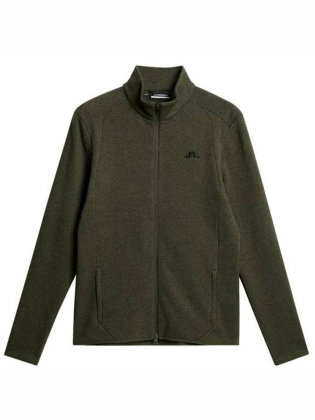 Steve Mid Layer Knit Zip-Up Jacket Forest Green - J.LINDEBERG - BALAAN 2