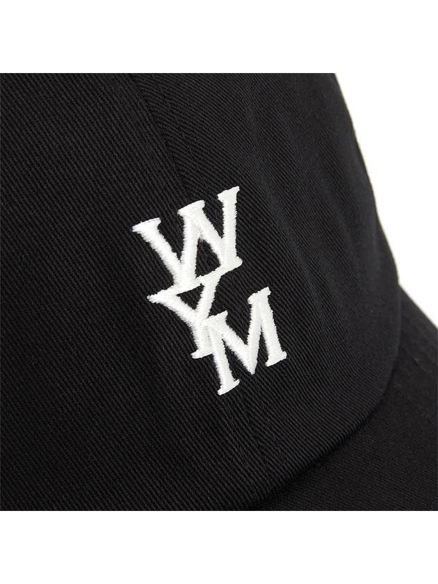 Embroidered Logo Cotton Ball Cap Black - WOOYOUNGMI - BALAAN 6