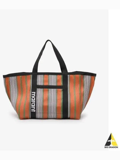 Warden Striped Tote Bag Orange - ISABEL MARANT - BALAAN 2