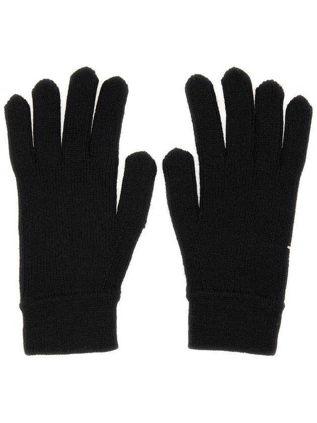 Artist Striped Ribbed Merino Wool Gloves Black - PAUL SMITH - BALAAN 3