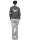 4-Bar V-Neck Hector Jacquard Cotton Cardigan Grey - THOM BROWNE - BALAAN 6