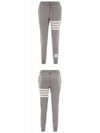 Women's Engineer 4 Bar Cotton Loopback Knit Track Pants Grey - THOM BROWNE - BALAAN 5