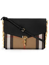 House Check Leather Macken Chain Cross Bag Black - BURBERRY - BALAAN 2